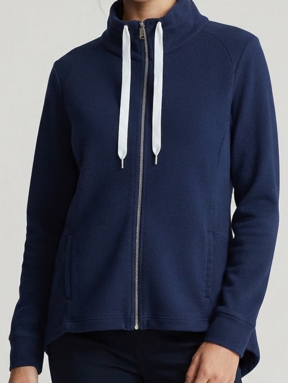 Polo Golf Ralph Lauren Blue Full Zip Jacket Size XL – High-Low Hem Soft Cotton B
